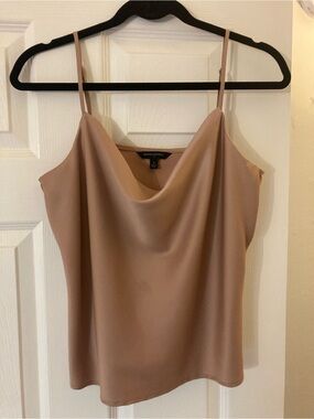 Banana Republic Satin Cowl Neck Camisole in Nude Taupe